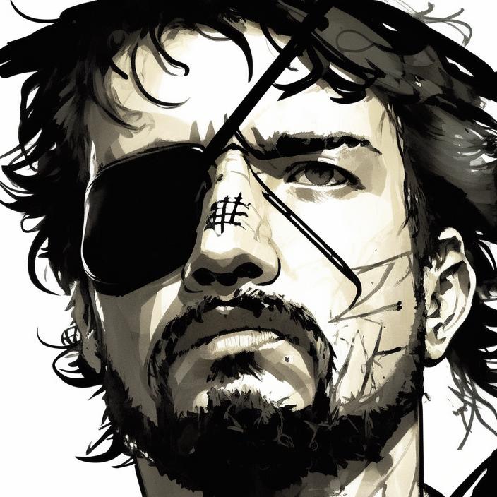 Artificial Intelligence (AI) generated image art, person, ((yoji shinkawa style))