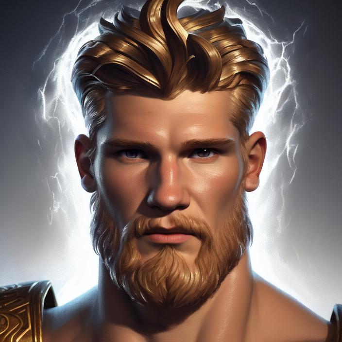 Artificial Intelligence (AI) generated image art, ... as The God Zeus, portrait, highly detailed, digital painting, artstation, concept art, smooth, sharp focus, beautiful face, symmetric face, cinematic, illustration,