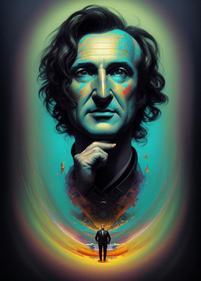 Artificial Intelligence (AI) generated image art, hyper detailed 3d render like an oil painting, portrait of ..., houdini, algorithmic generative render, Abstract brush strokes, Masterpiece, Edward Hopper and James Gilleard, Zdzislaw Beksinski, Mark Ryden, Wolfgang Lettl, hints of Yayoi Kasuma, octane render, 8k