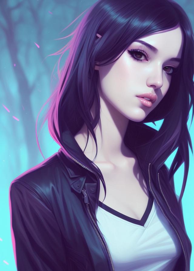 Artificial Intelligence (AI) generated image art, ... as beautiful emo girl, ((portrait)), art by lois van baarle and loish and ross tran and rossdraws and sam yang and samdoesarts and artgerm, digital art, highly detailed, intricate, sharp focus, Trending on Artstation HQ, deviantart, unreal engine 5, 4K UHD image