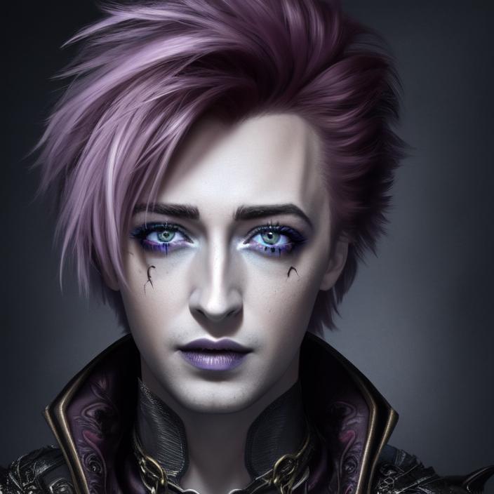 Artificial Intelligence (AI) generated image art, jaden, portrait, hyper detailed face, fantasy vampire, magic