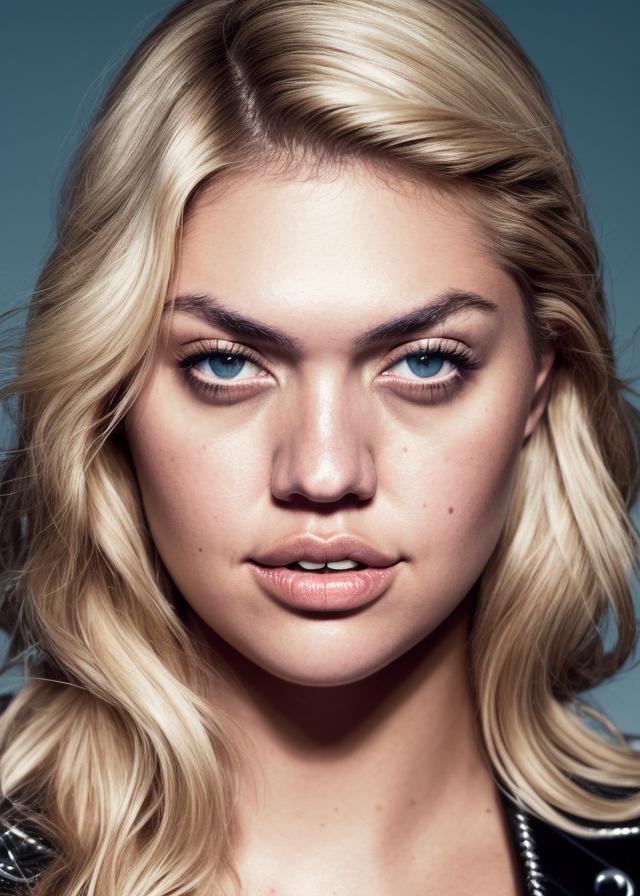 Artificial Intelligence (AI) generated image art, ... portrait, Shot on Hasselblad H6D-400c lens, twilight, Animal attraction Kate Upton by Sebastian Faena for Harpers Bazaar UK May 2013, ultra high definition, 8k