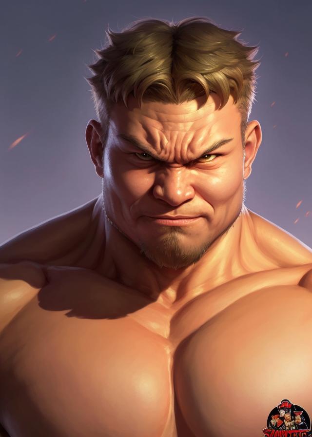 Artificial Intelligence (AI) generated image art, An anime portrait of ... as Sagat from street fighter , by Stanley Artgerm Lau, WLOP, Rossdraws, James Jean, Andrei Riabovitchev, Marc Simonetti, and Sakimichan, highly detailed, ultra detailed, golden hour, trending on artstation, cgstudio