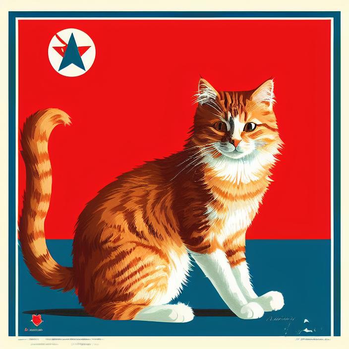 Artificial Intelligence (AI) generated image art, cute ..., (intricate soviet propaganda poster), illustration, sharp focus, retro, boris kriukov, graphic art,