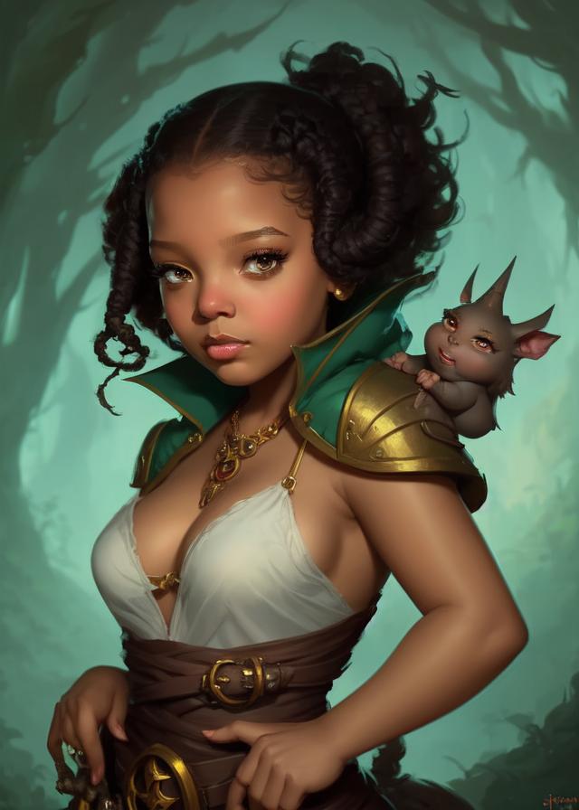 Artificial Intelligence (AI) generated image art, cute little anthropomorphic ..., cute and adorable, pretty, beautiful, dnd character art portrait, matte fantasy painting, deviantart artstation, by jason felix by steve argyle by tyler jacobson by peter mohrbacher