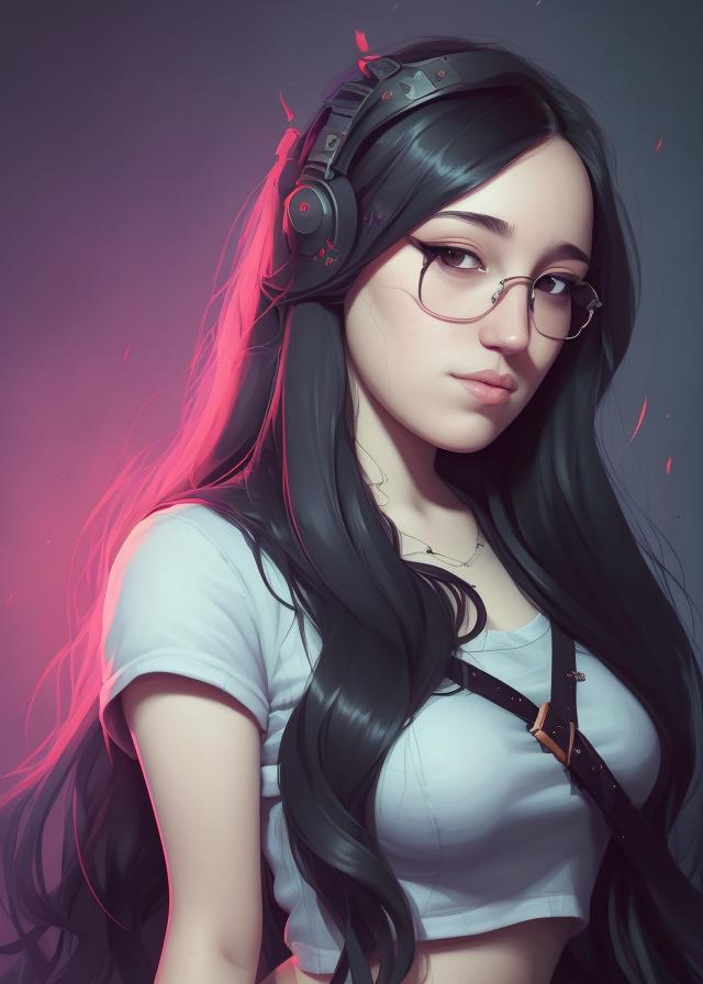 Artificial Intelligence (AI) generated image art, ... as beautiful emo girl, ((portrait)), art by lois van baarle and loish and ross tran and rossdraws and sam yang and samdoesarts and artgerm, digital art, highly detailed, intricate, sharp focus, Trending on Artstation HQ, deviantart, unreal engine 5, 4K UHD image