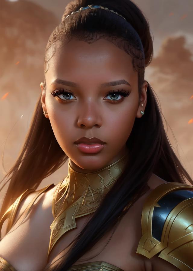 Artificial Intelligence (AI) generated image art, ... as a warrior, (portrait), made by artgerm, wlop, rossdraws, artstation, cgsociety, concept art