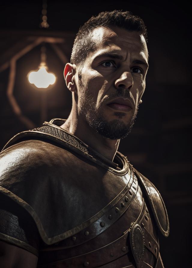 Artificial Intelligence (AI) generated image art, ..., viking, ((dark lighting)), (war background), photorealistic, cinematic, 4k, highly detailed, sharp focus