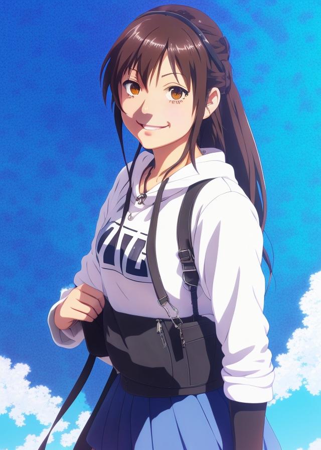 Artificial Intelligence (AI) generated image art, ... as anime girl, anime style, illustration, art by makoto shinkai, highly detailed, portrait, anime studio kyoto animation A-1 Pictures P.A. Works, key visual, character design, character model, face, Japanese animation studio, Japanese artist