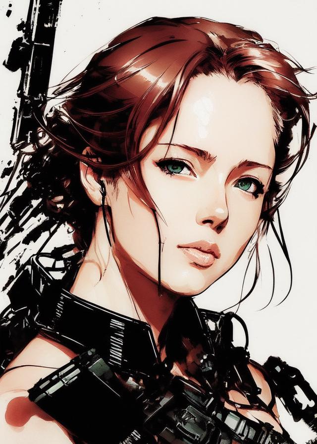 Artificial Intelligence (AI) generated image art, (beautiful), feminine ..., yoji shinkawa, manga, concept art