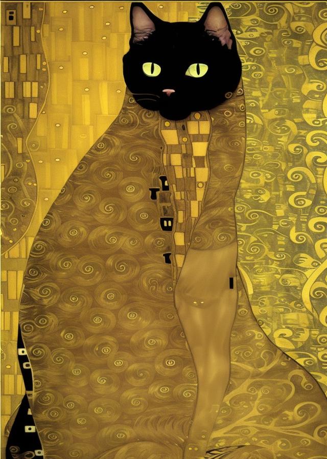 Artificial Intelligence (AI) generated image art, ..., (intricate klimt), extremely detailed beautiful character, illustration, sharp focus
