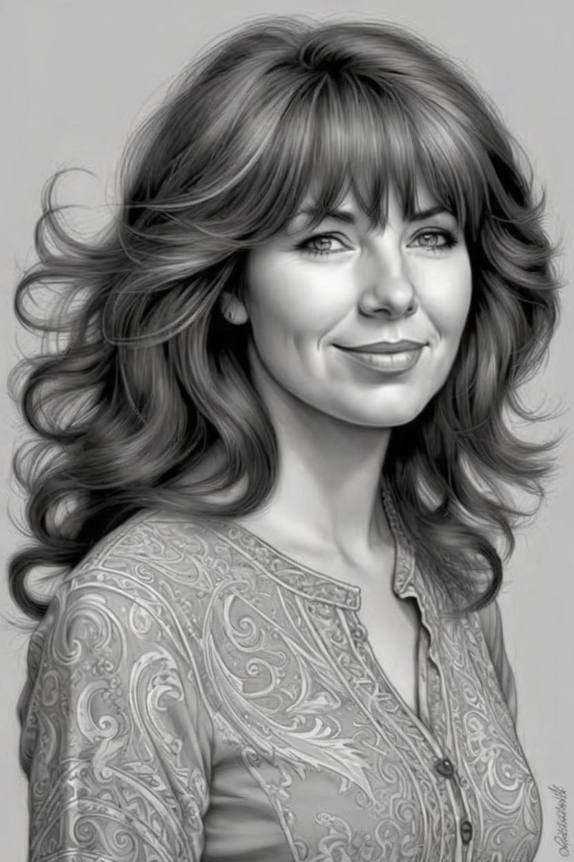 Artificial Intelligence (AI) generated image art, ..., ... art digital drawing, in the style of duffy sheridan, j. scott campbell, monochromatic serenity, hyper-detailed illustrations, wavy, martin rak, gray