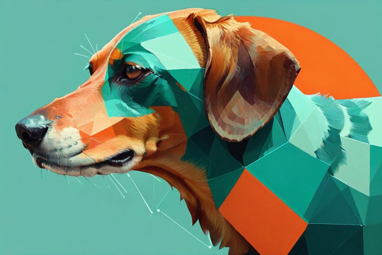 Artificial Intelligence (AI) generated image art, ..., profile picture by Sachin Teng, asymmetrical, Organic Painting , Matte Painting, geometric shapes, hard, teal, orange