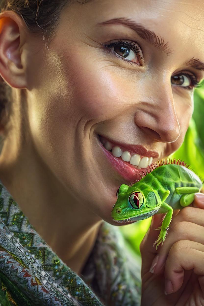 Artificial Intelligence (AI) generated image art, ..., large eyes, light, shine, a kiss from a dionaea muscipula, trending on artstation, sharp focus, studio photo, intricate details, highly detailed, by greg rutkowski