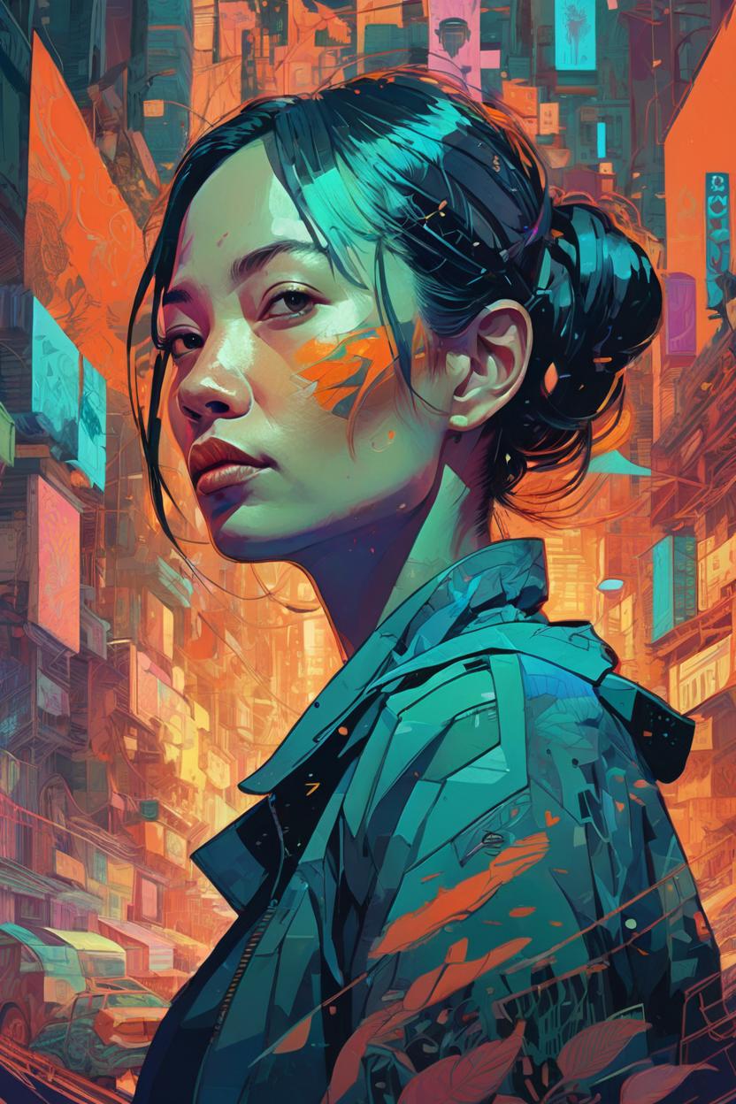 Artificial Intelligence (AI) generated image art, stunning portrait of ..., by victo ngai, kilian eng vibrant colors, dynamic lighting, digital art, winning award masterpiece, fantastically beautiful, illustration, aestheticly inspired by beksinski and dan mumford, upscale with simon stalenhag work, trending on artstation, art by artgerm and greg rutkowski, 8k