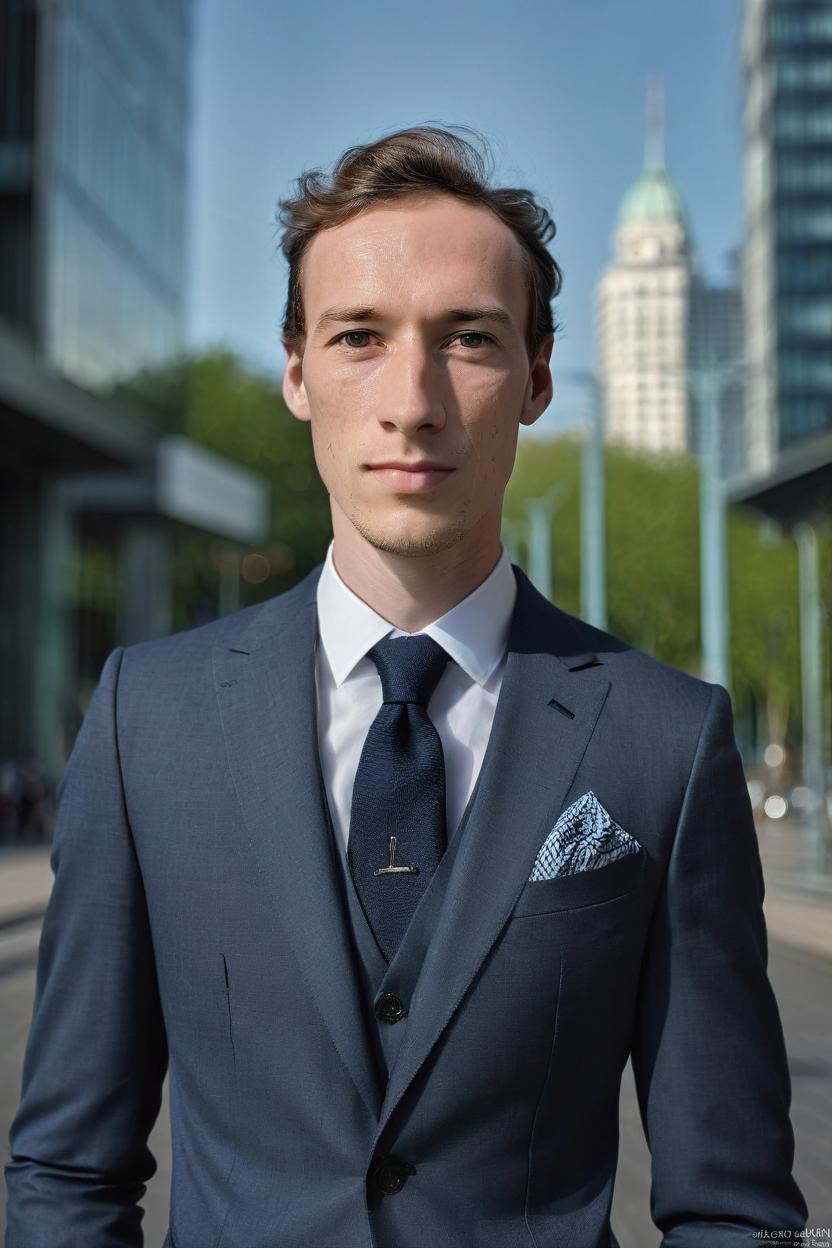 Artificial Intelligence (AI) generated image art, ..., portrait, Shot on Hasselblad H6D-400c lens, copy Sisley Spring with gentleman formal clothes, interview, ultra high definition, ultra-realism, ultra realistic, young, businessman