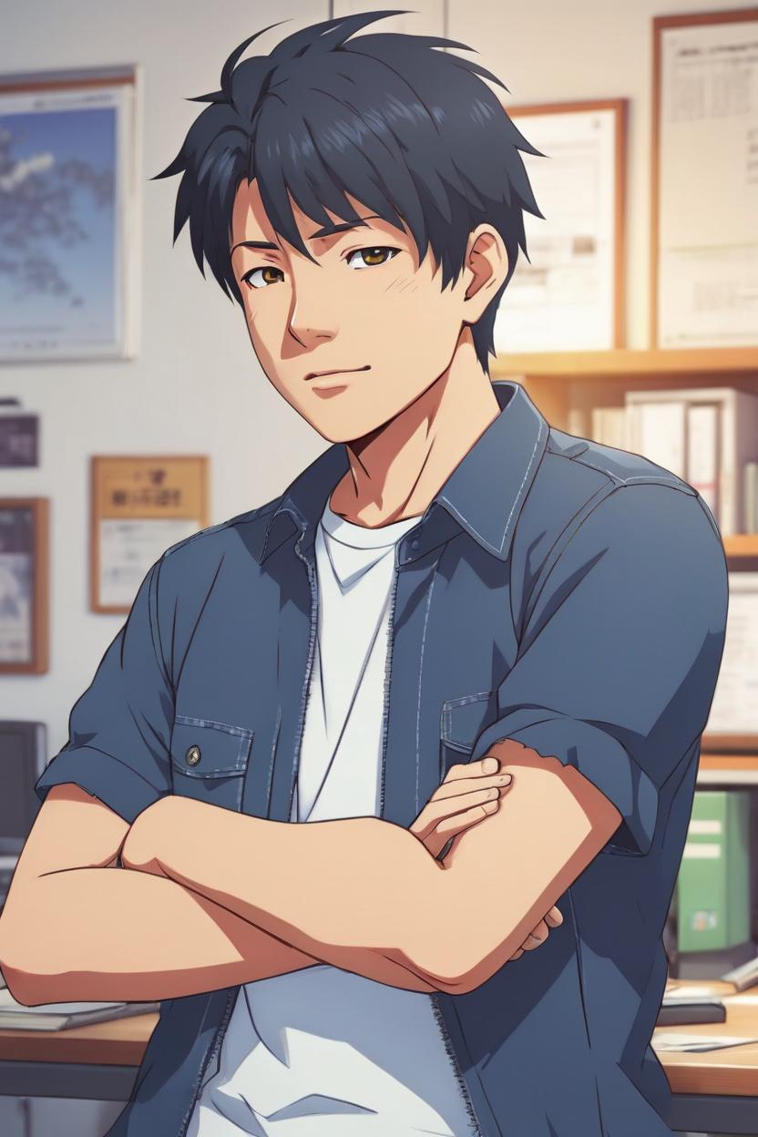 Artificial Intelligence (AI) generated image art, ... as anime boy, anime style, illustration, art by makoto shinkai, highly detailed, portrait, anime studio kyoto animation A-1 Pictures P.A. Works, key visual, character design, character model, face, Japanese animation studio, Japanese artist