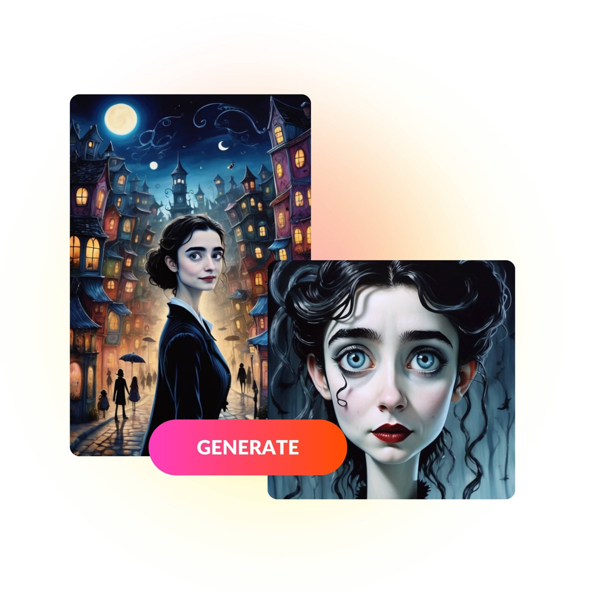 Turn Into Tim Burton Character With AI - ImagineMe