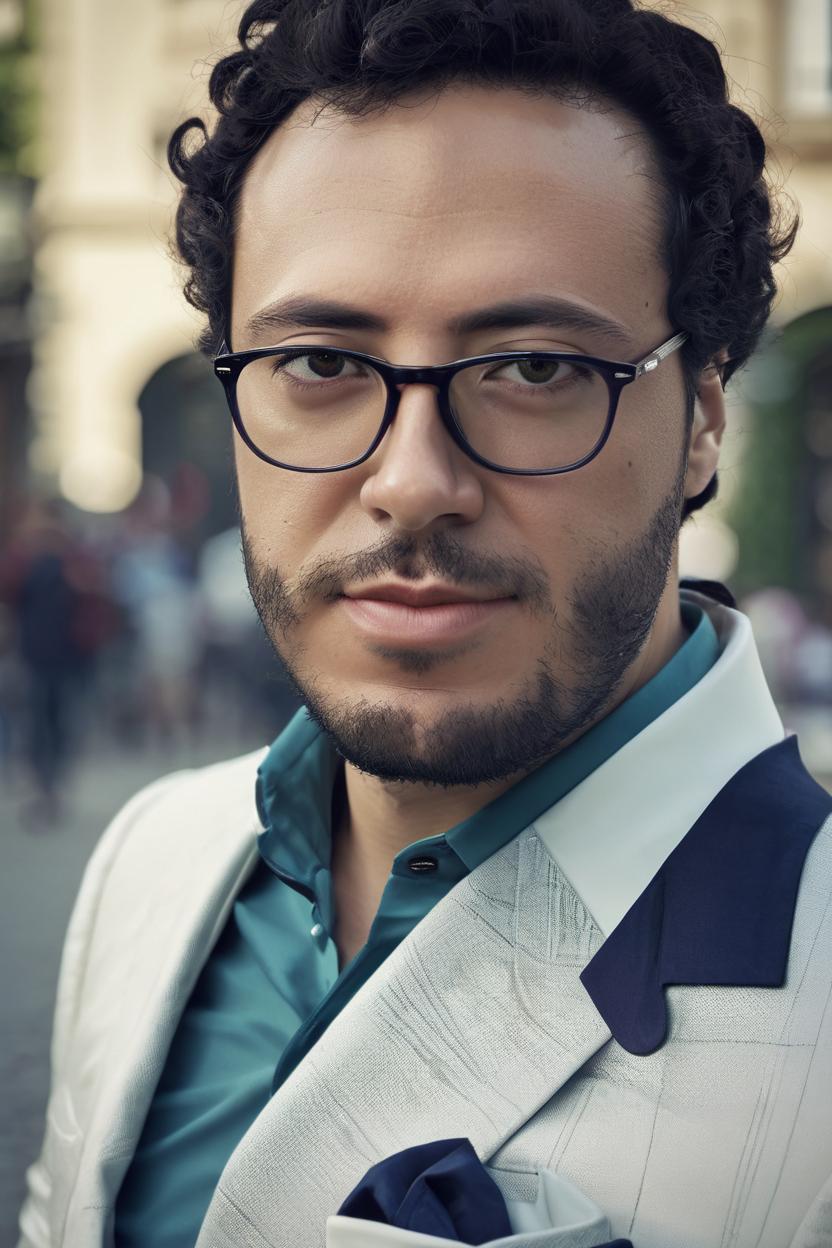 Artificial Intelligence (AI) generated image art, ..., portrait, Shot on Hasselblad H6D-400c lens, copy Sisley Spring Summer 2014 campaign session with more of a vogue or fancy gentleman style clothes, ultra high definition, ultra-realism, ultra realistic, young, handsome, gentleman