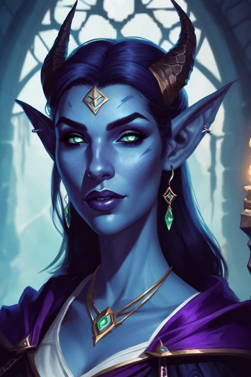 Artificial Intelligence (AI) generated image art, ..., (portrait), fantasy sorceress, dnd