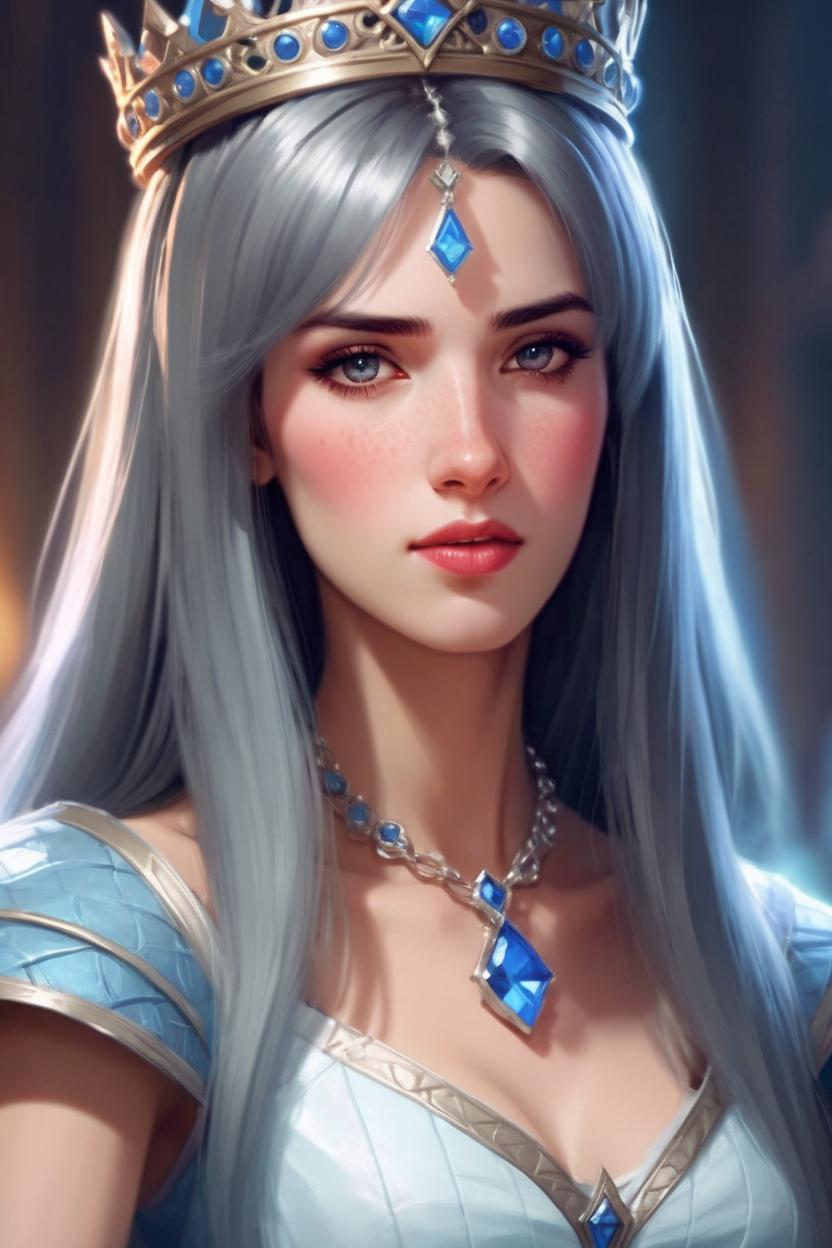 Artificial Intelligence (AI) generated image art, (...) as princess, (portrait), made by artgerm, wlop, rossdraws, artstation, cgsociety, concept art