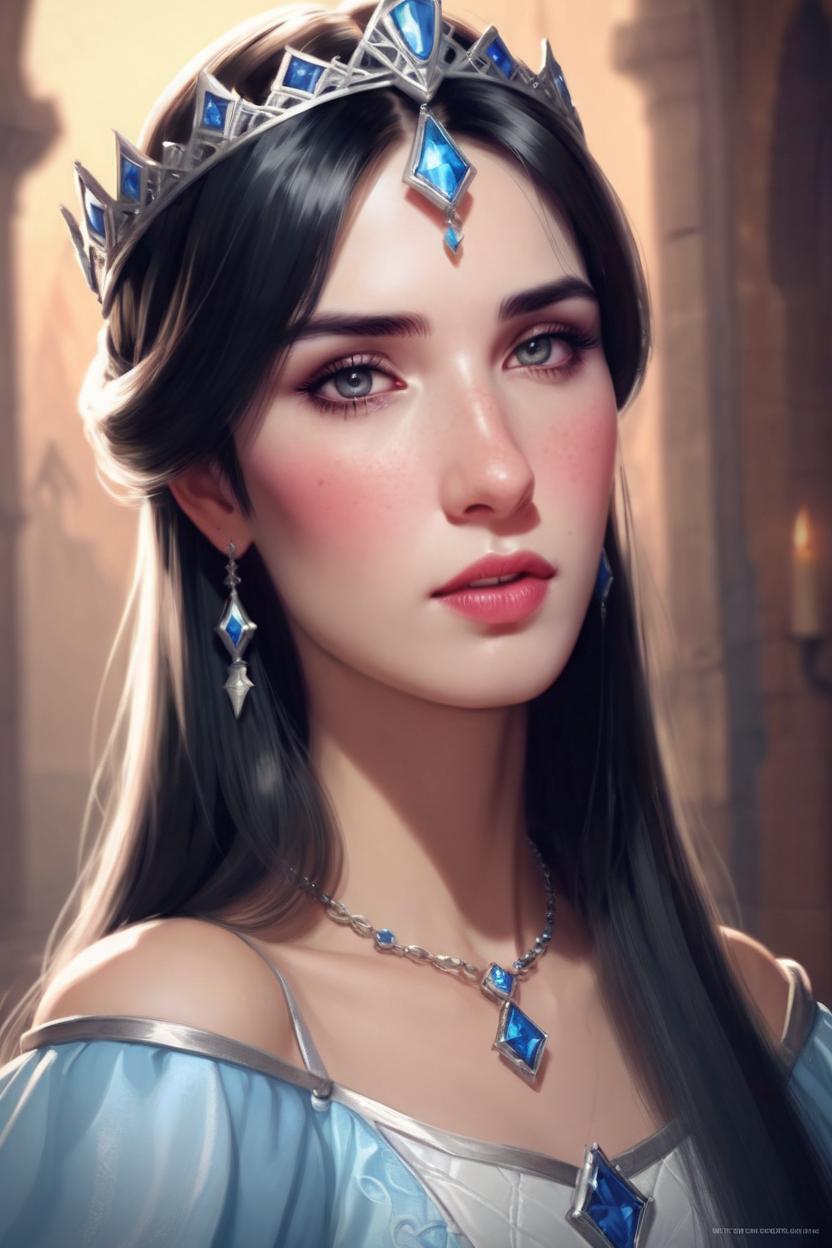 Artificial Intelligence (AI) generated image art, (...) as princess, (portrait), made by artgerm, wlop, rossdraws, artstation, cgsociety, concept art