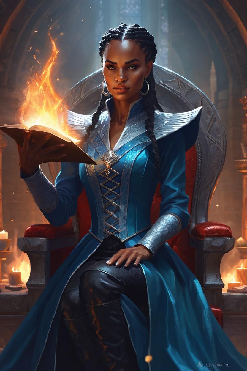 Artificial Intelligence (AI) generated image art, ...,throne of glass fantasy style illustration, a magician casting a spell, d & d, high fantasy, detailed, digital art, artstation, smooth, sharp focus, art by alina ivanchenko and artgerm