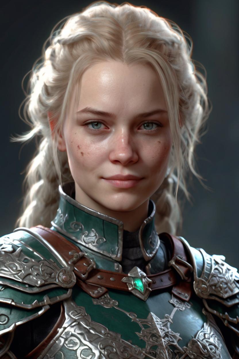 Artificial Intelligence (AI) generated image art, woman, Beautiful D&D character portrait, dark fantasy, detailed, realistic face, digital portrait, full body, intricate armor, fiverr dnd character, wlop, stanley artgerm lau, ilya kuvshinov, artstation, HD, octane render, hyperrealism