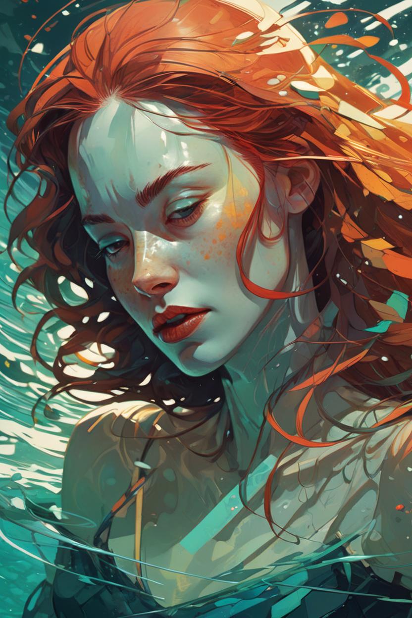 Artificial Intelligence (AI) generated image art, Stunning halfbody representation of woman, by victo ngai, kilian eng, vibrant colors, dynamic lighting, digital art, award winning masterpiece, fantastically beautiful illustration, aestheticly inspired by zdzislav beksinski and dan mumford, upscale with simon stalenhag work, trending on artstation, art by stanley artgerm lau and greg rutkowski, 8k