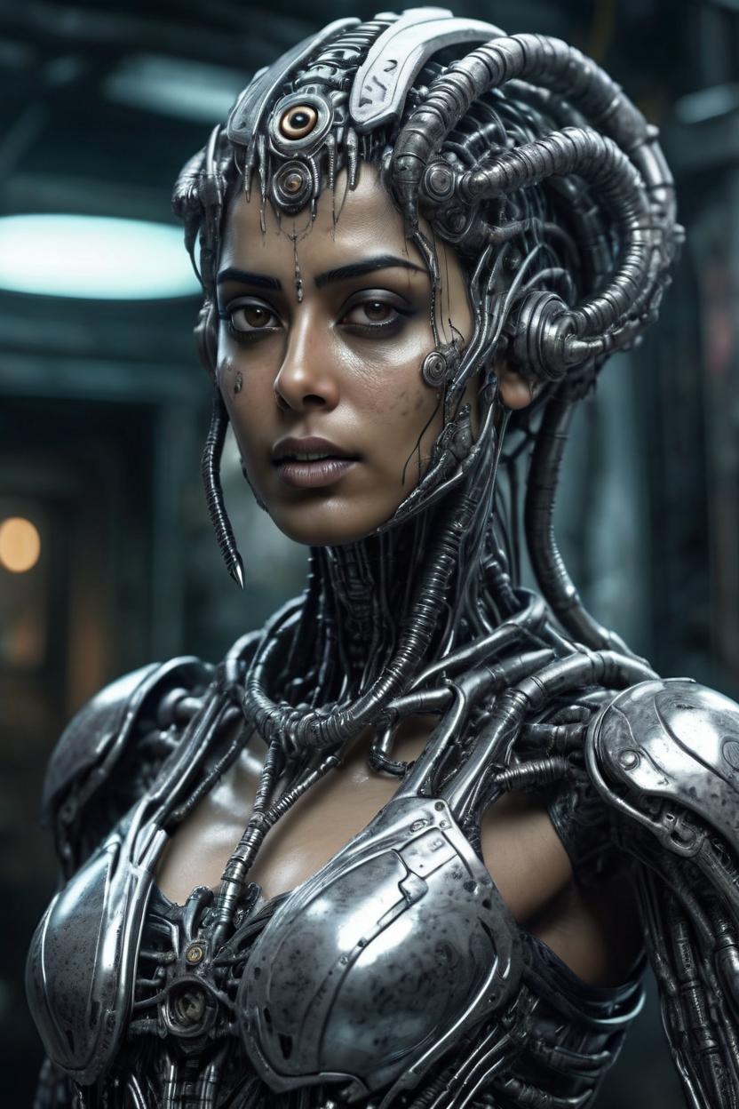 Artificial Intelligence (AI) generated image art, man, slimy,creepy female cyborg demons,different full body modelposition, high detailed cinematic background ,inspired by H.R Giger,Jean Ansell and Justin Gerard, H.P.Lovecraft , Miki Asai Macro photography, close-up, hyper detailed, trending on artstation, sharp focus, studio photo, intricate details, highly detailed, by greg rutkowski