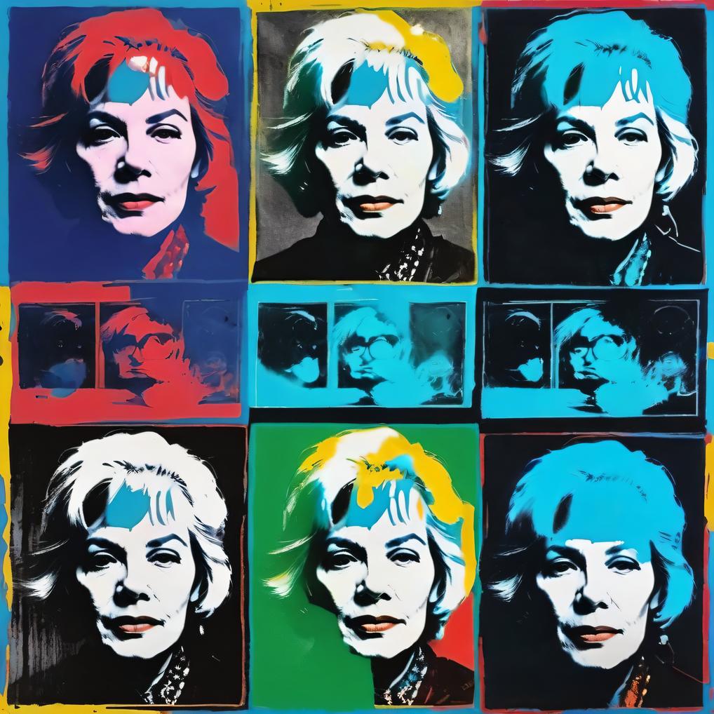 Artificial Intelligence (AI) generated image art, woman, Andy Warhol style