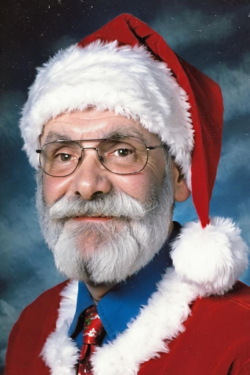 Artificial Intelligence (AI) generated image art, man, as Santa Claus