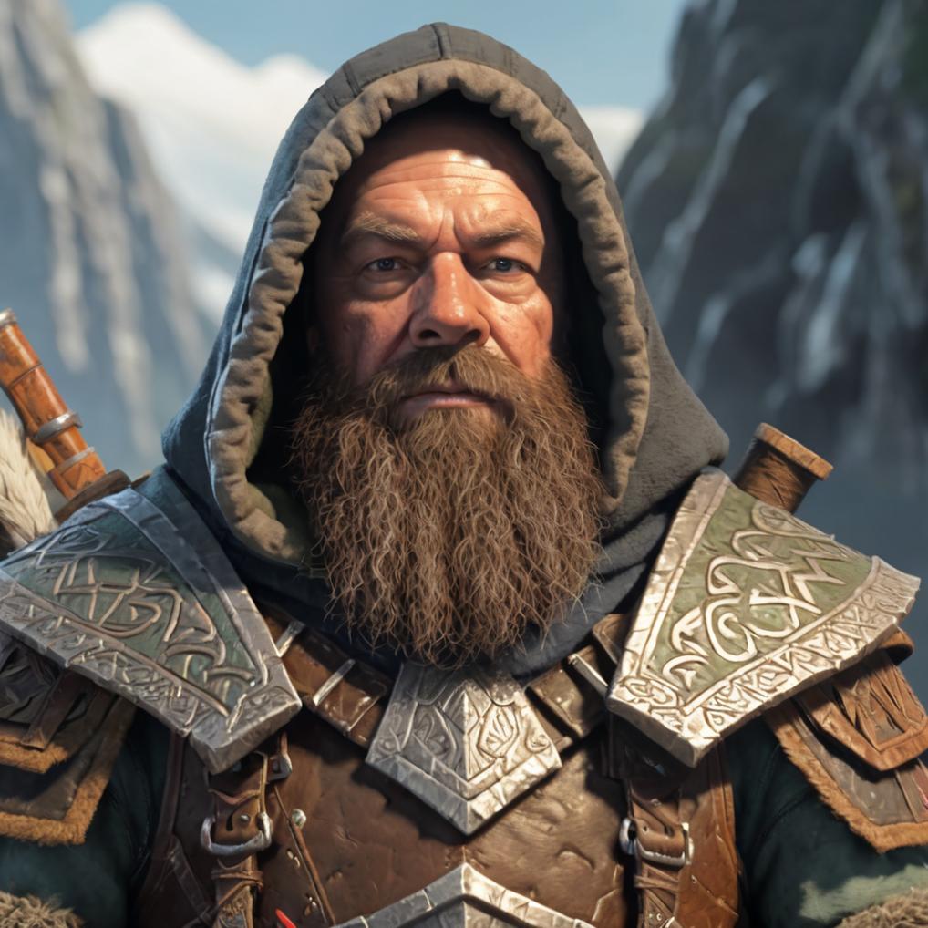Artificial Intelligence (AI) generated image art, man, dwarf Druid, plate armour, leather cloak, assassins creed ,art by greg rutkowski, highly detailed, sharp focus, 4k