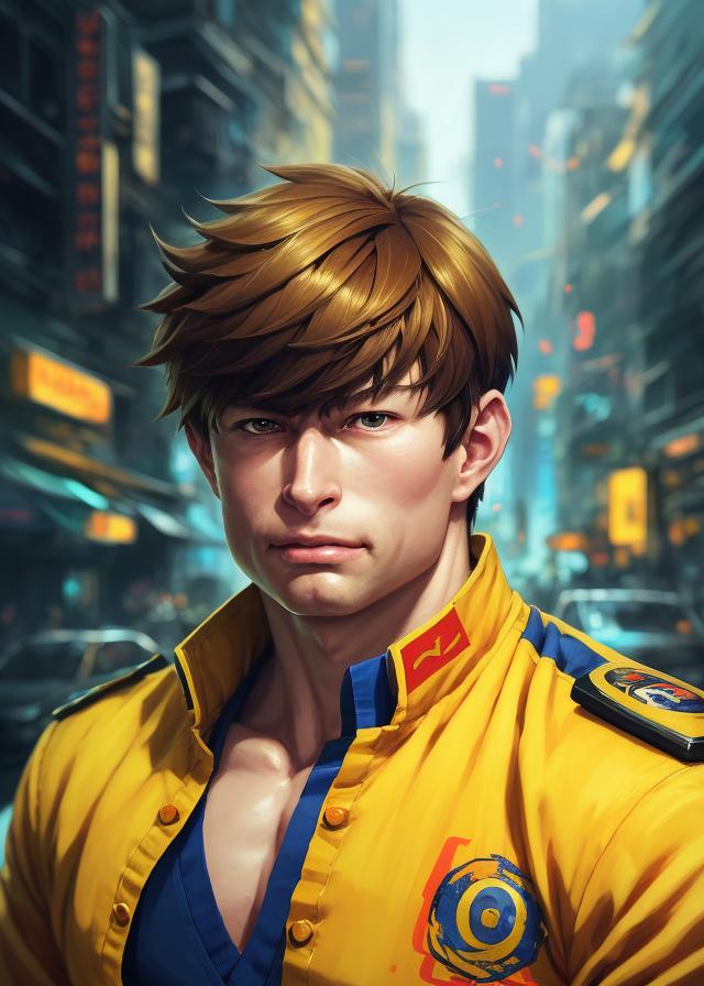 Artificial Intelligence (AI) generated image art, An anime portrait of ((person)) age 19 as Sagat from street fighter, by Stanley Artgerm Lau, WLOP, Rossdraws, James Jean, Andrei Riabovitchev, Marc Simonetti, and Sakimichan, highly detailed, ultra detailed, golden hour, trending on artstation, cgstudio