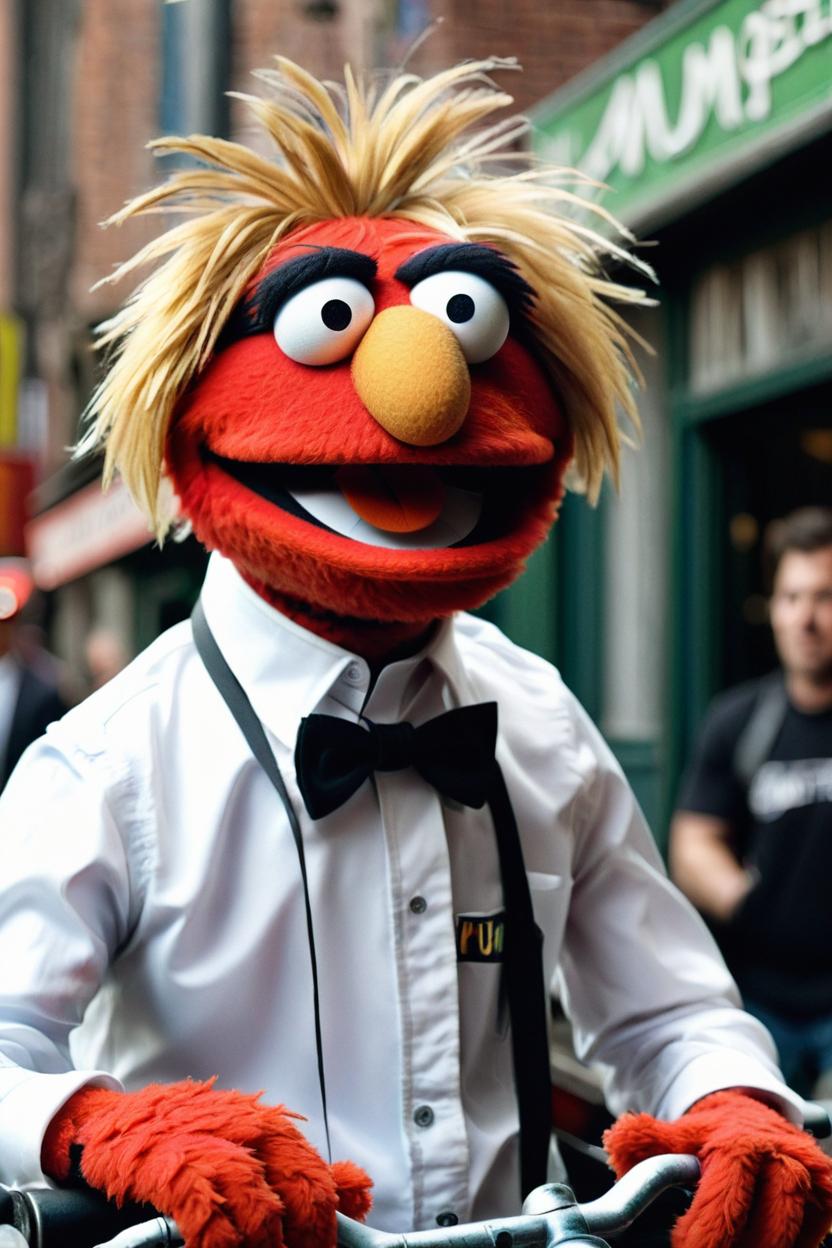 Artificial Intelligence (AI) generated image art, a muppet