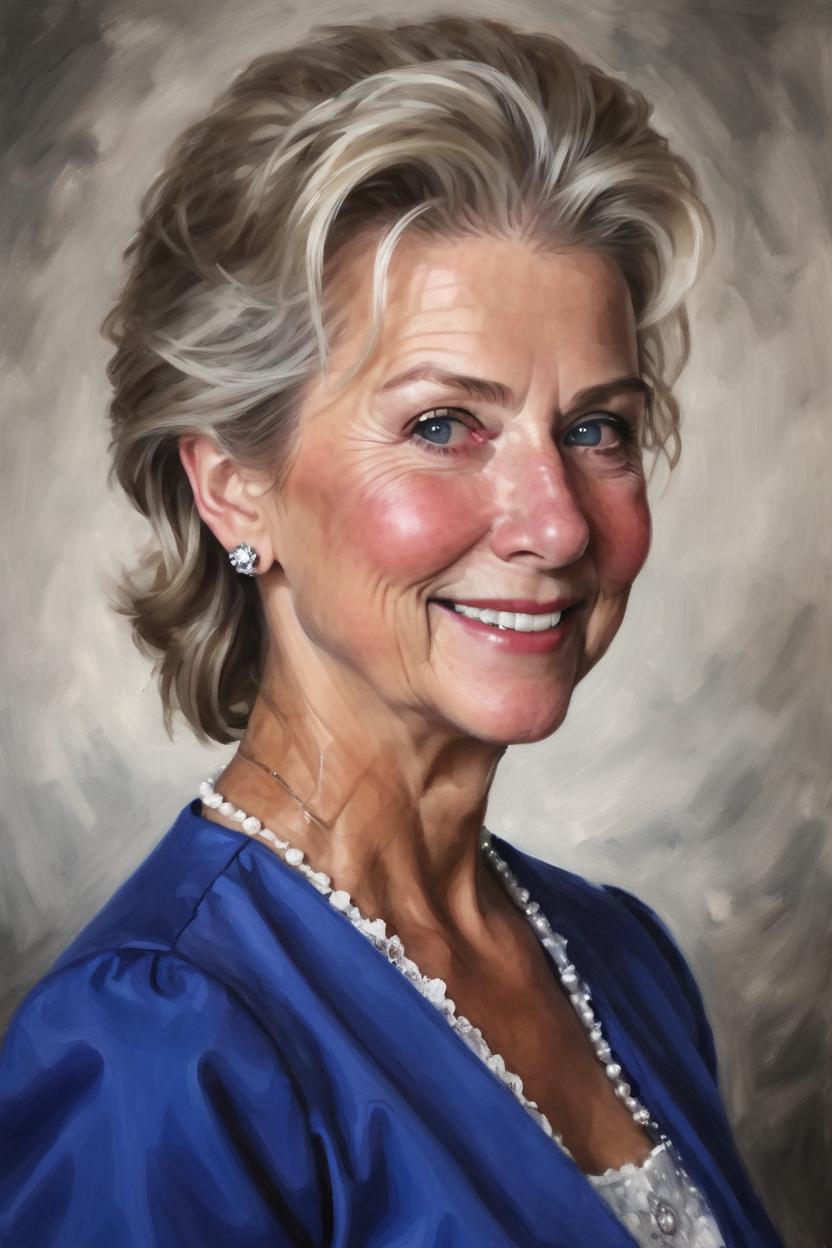 Artificial Intelligence (AI) generated image art, woman, portrait, as an extremely beautiful and young first female President of the USA, very realistic