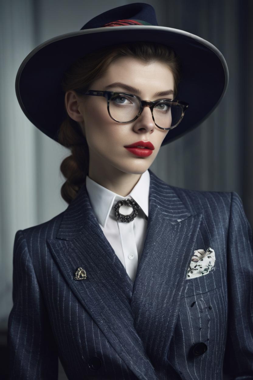 Artificial Intelligence (AI) generated image art, woman, portrait, Shot on Hasselblad H6D-400c lens, copy Sisley Spring Summer 2014 campaign session with more of a vogue or fancy gentleman style clothes, ultra high definition, ultra-realism, ultra realistic, beautiful