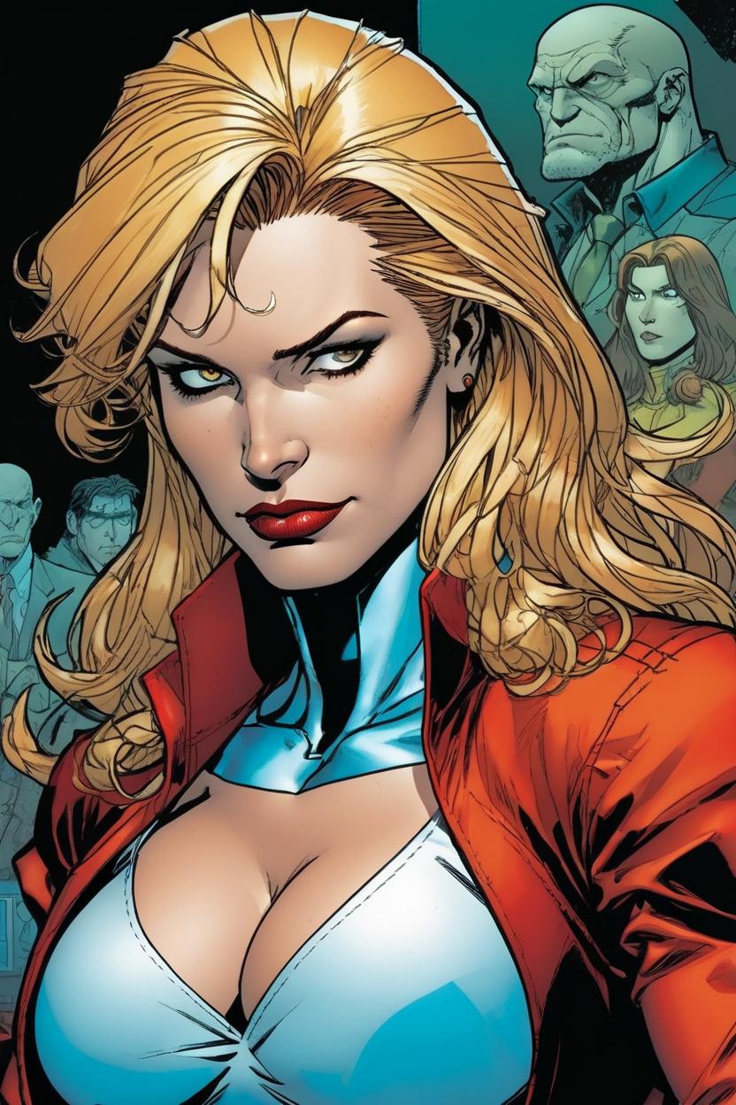 Artificial Intelligence (AI) generated image art, woman,\\\\\\\\\\\\ beautiful female, portrait and torso, 2d colored vector artstyle, ((art by Marco Checchetto Marvel comic book)), colored, ((art by Mike Mignola, Fiona Staples, Bill Sienkiewicz, Moebius, P. Craig Russell, Walter Simonson))