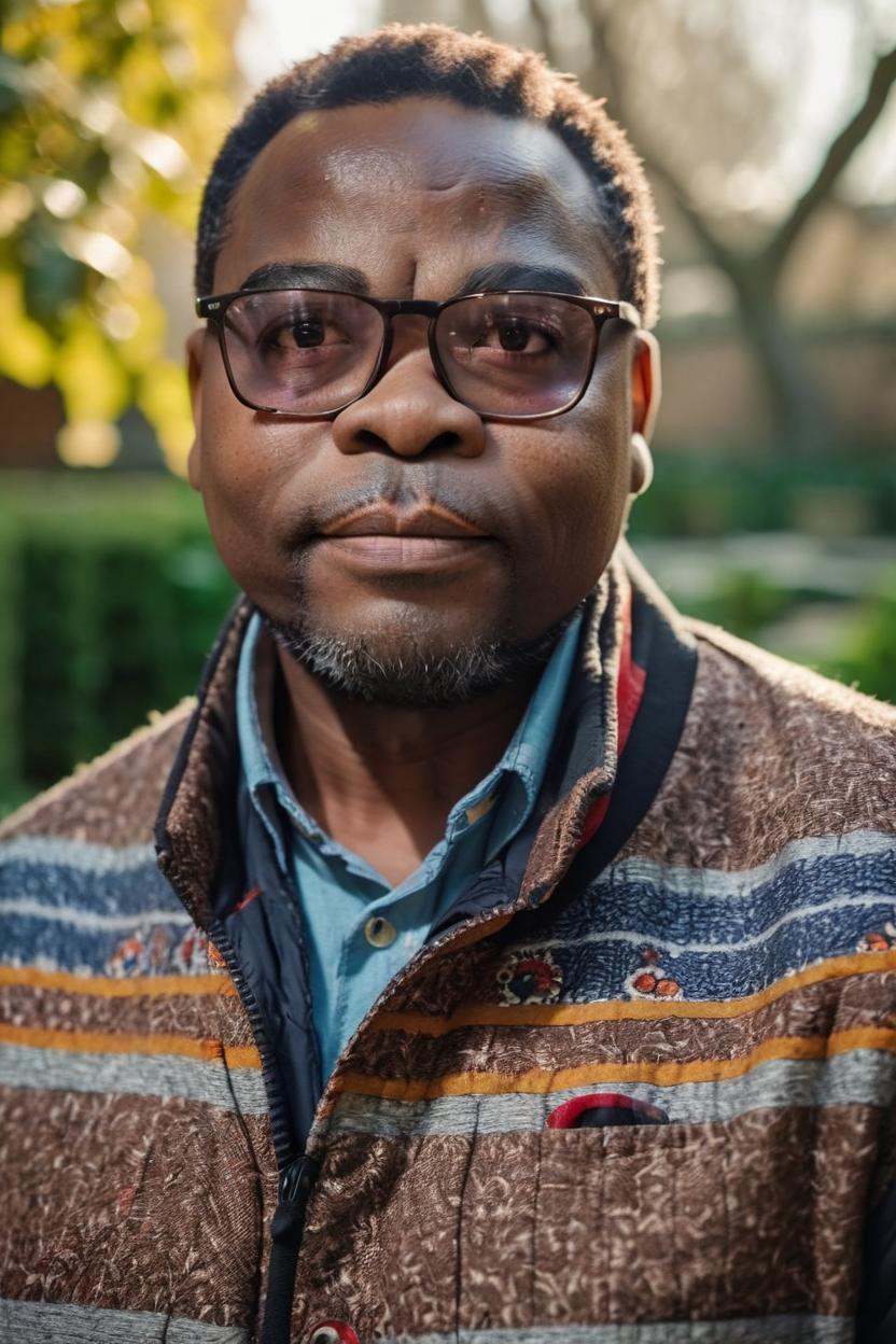 Artificial Intelligence (AI) generated image art, man, photography, medium shot, wearing 90s jacket, shot on hasselblad lens, in roman garden, daylight, beautiful, good ligthing, sharp focus, ultra detailed 8k, symmetric brown eyes